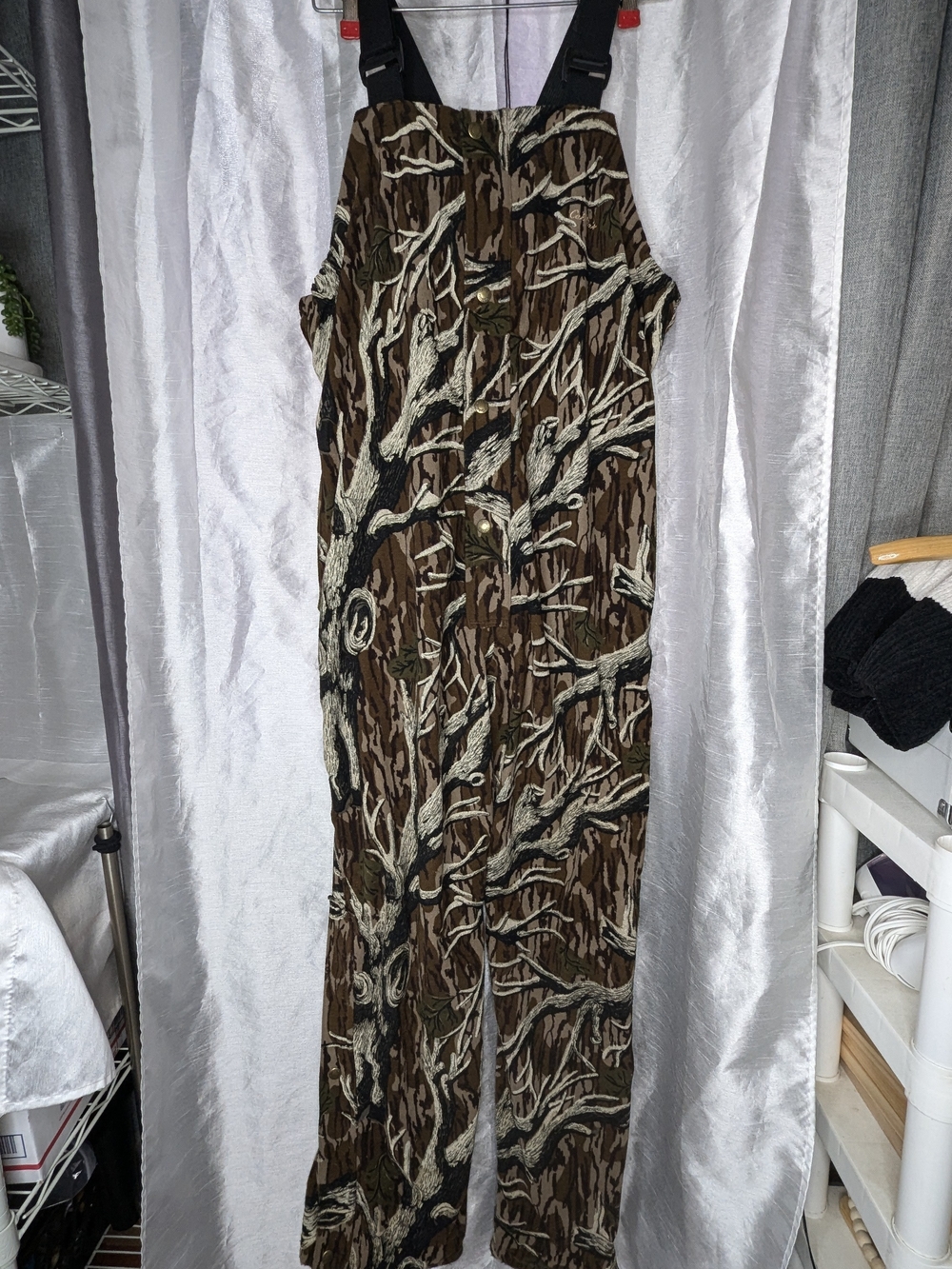 Cabela's Brown and Tan Tree-Camo Bib Jumpsuit